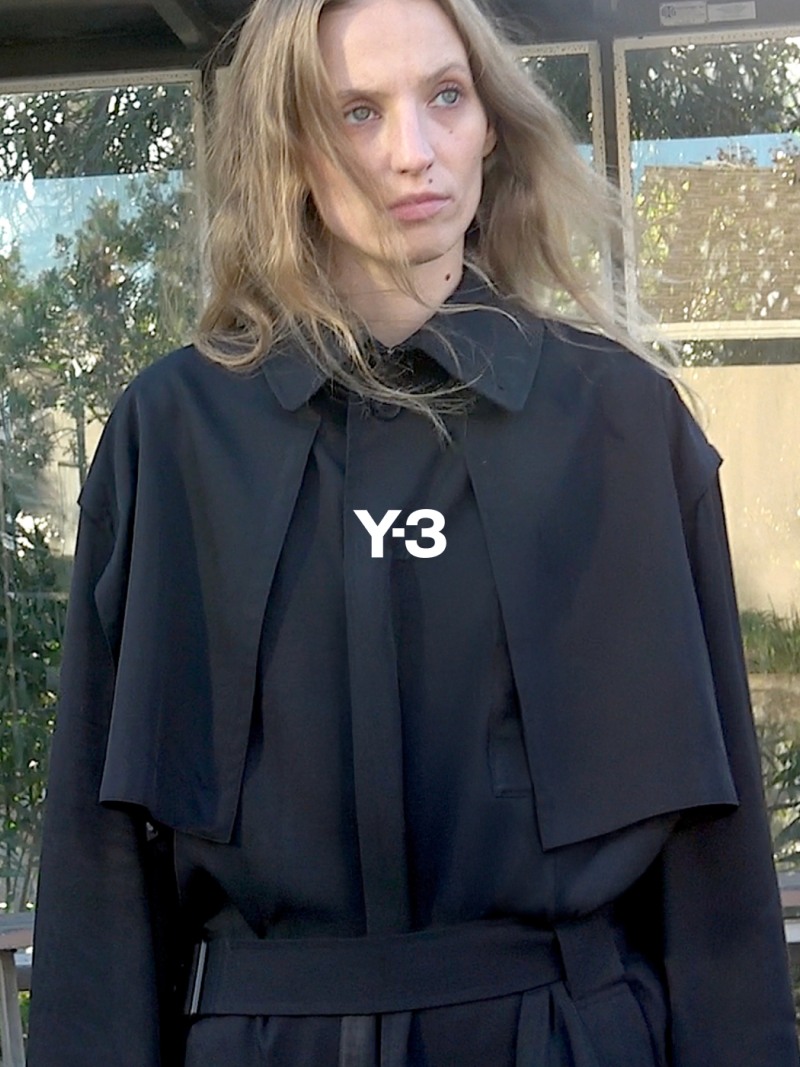 Petra Collins is photographed in a close up shot, wearing Y-3.