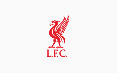 The image depicts a red, winged bird emblem with the letters "L.F.C." underneath, set against a plain white background.