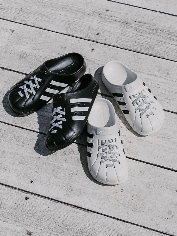★adidas★ADILETTE FLOW アディレッタ★追跡可 アディダス アディレッタ クロッグ / Adilette Clogs - ホワイト