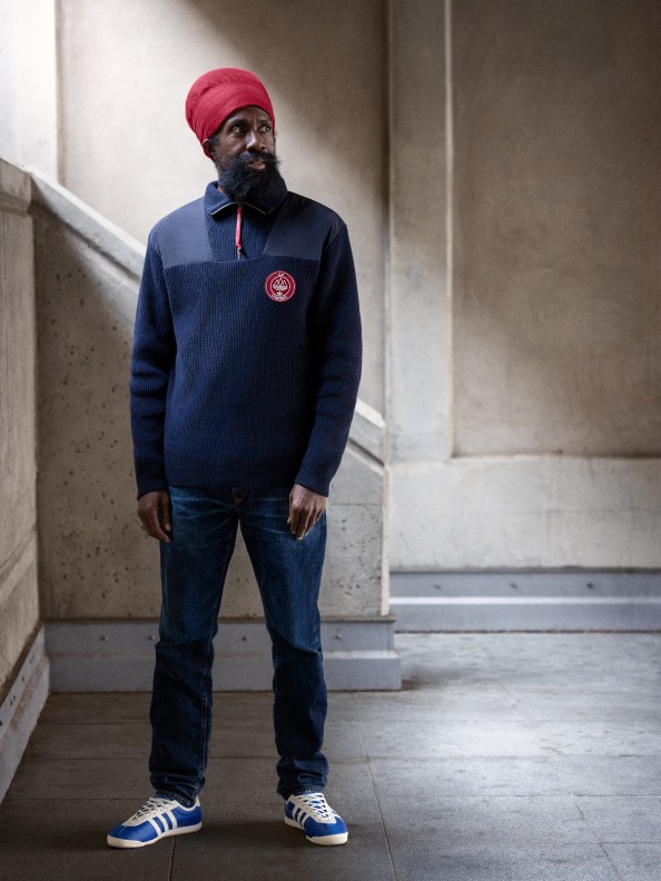 Robert Brooks wears the the latest adidas SPZL x C.P. Company apparel collection.