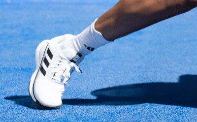 Focus on a padel shoe.