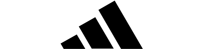 The adidas logo in black.