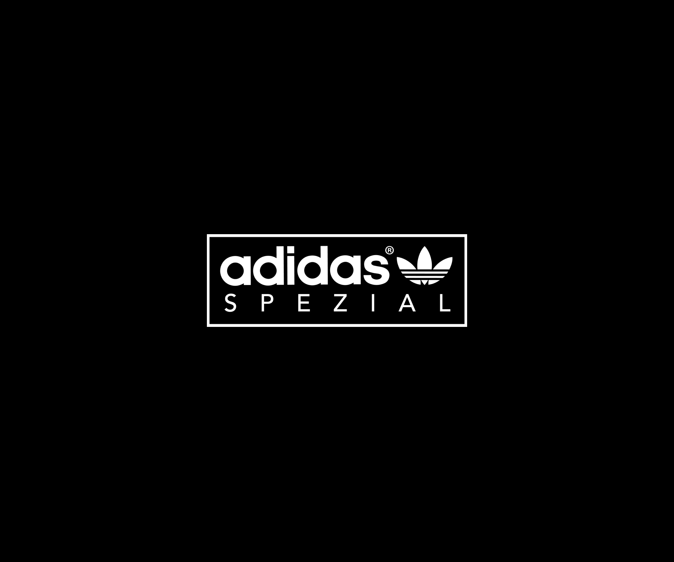 adidas SPZL logo against a black background.