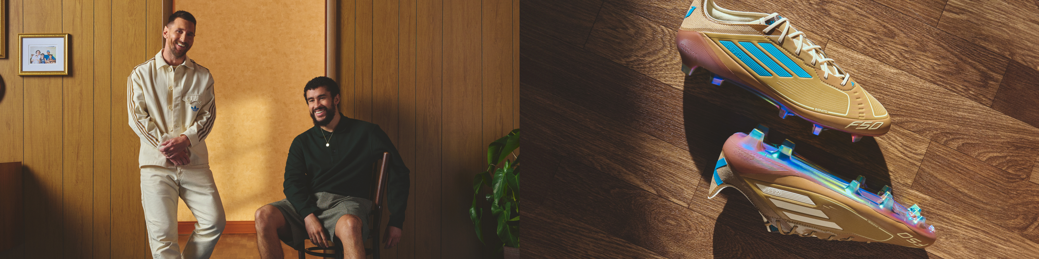 A person wearing a black jacket is sitting in a dimly lit room with wooden paneling on the walls and various objects in the background.