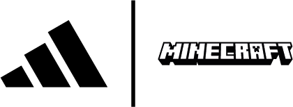 The image features the Adidas x MINECRAFT logo.