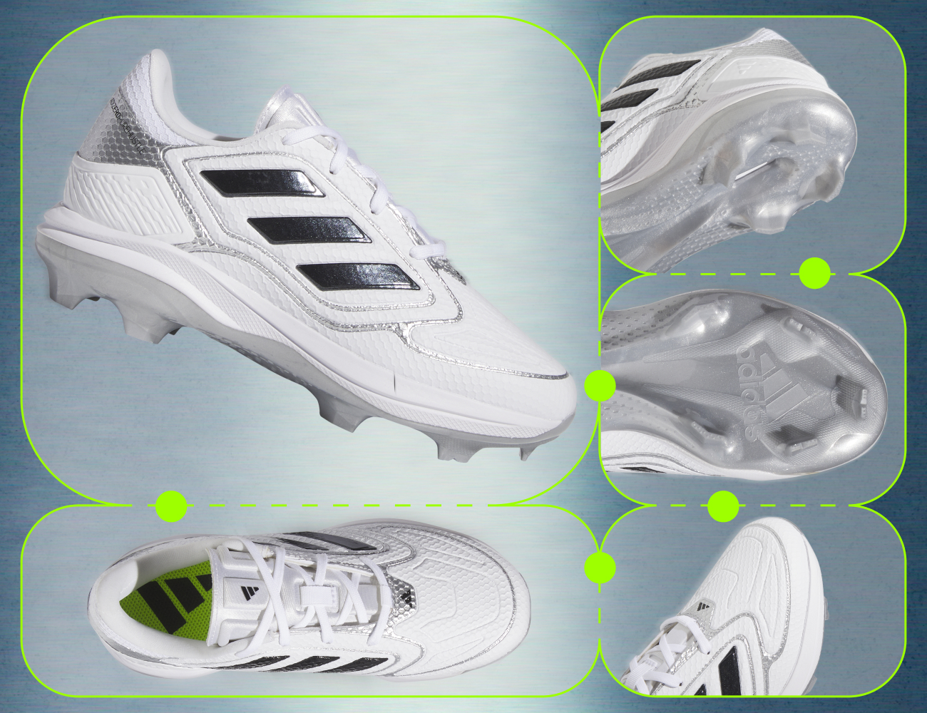 Adidas softball cleats top