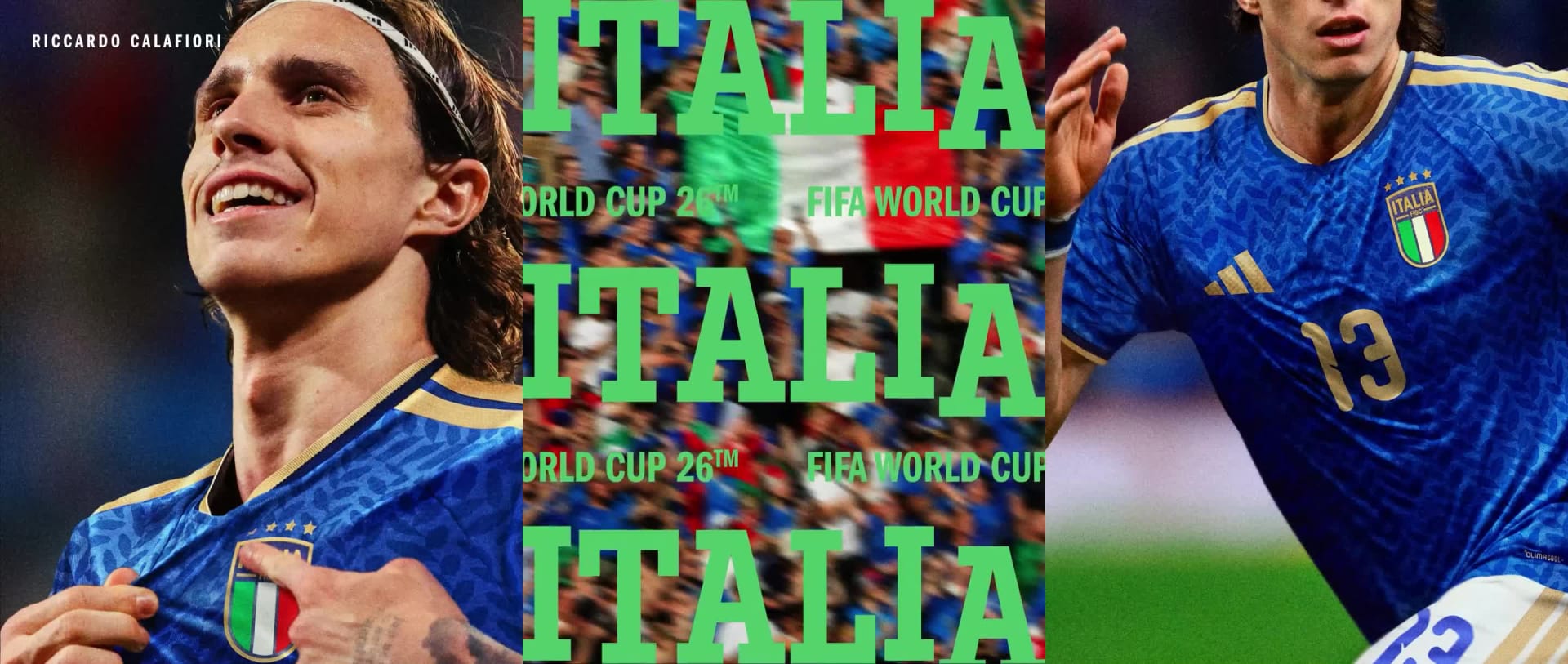 The image shows a smiling man wearing a red jersey with the word "ESPANA" printed on it, surrounded by Spanish flags and banners.