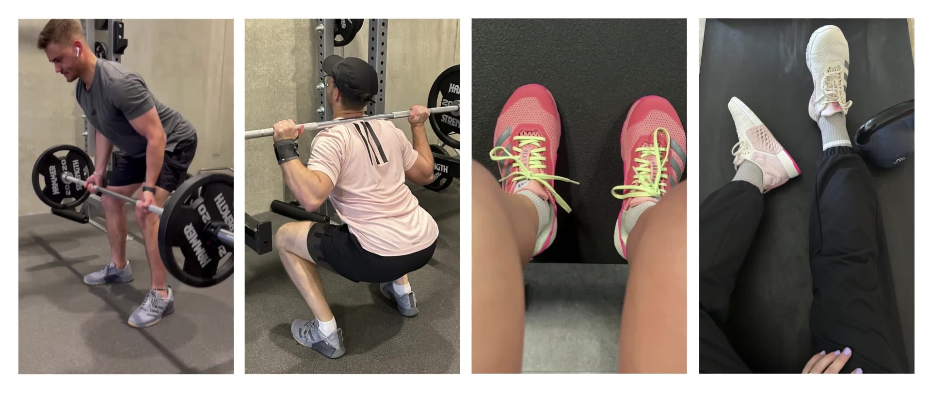 UGC Content of our strength community wearing the Dropset 3 and FW24 strength collection