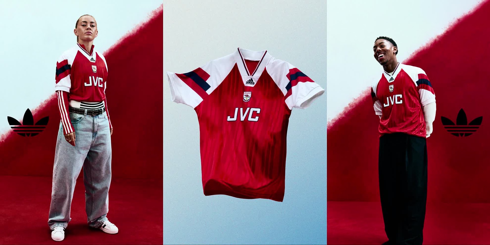 アーセナル　復刻　adidas JVC サッカーシャツ Mサイズ arsenal アーセナル 93-94 復刻ユニフォーム adidas JVC - メルカリ