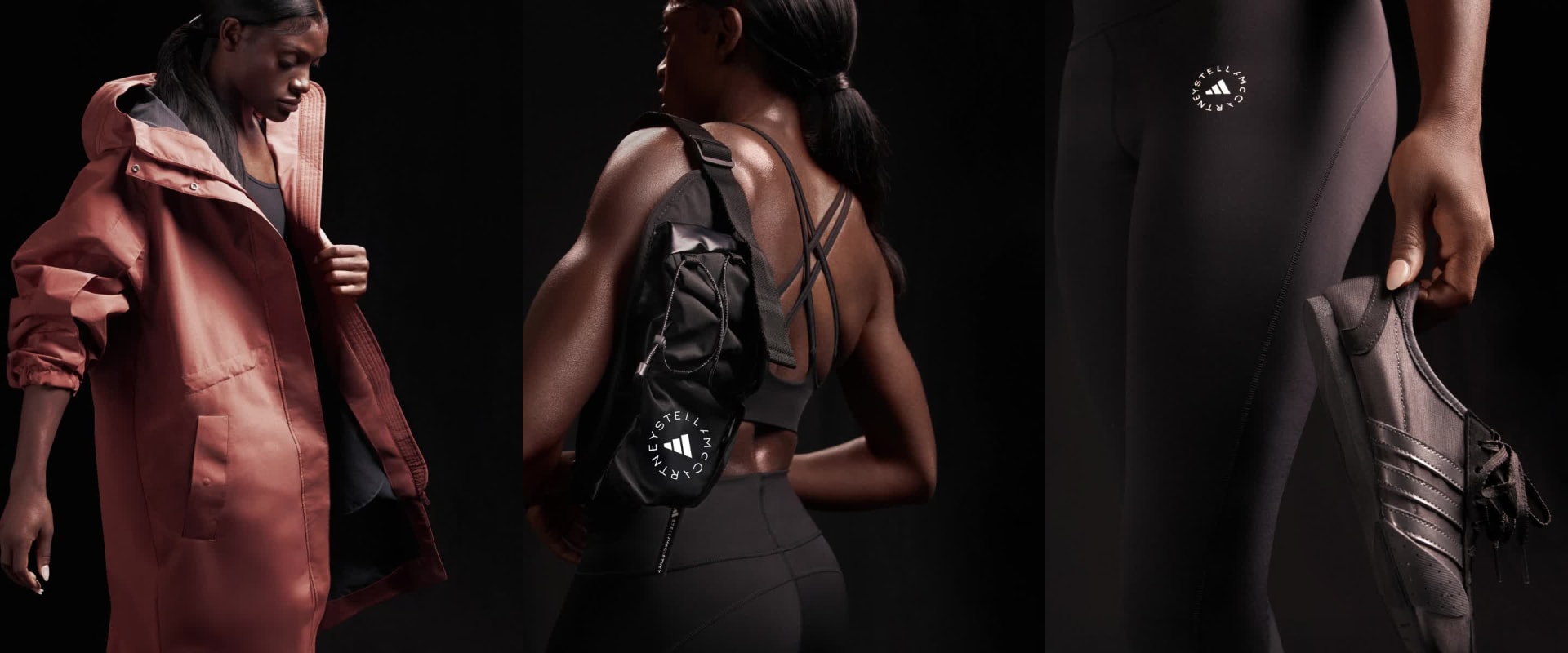 Das Bild zeigt zwei Personen, eine mit rotem und die andere mit schwarzem Kleidungsstück, die in einer schwach beleuchteten Umgebung stehen.