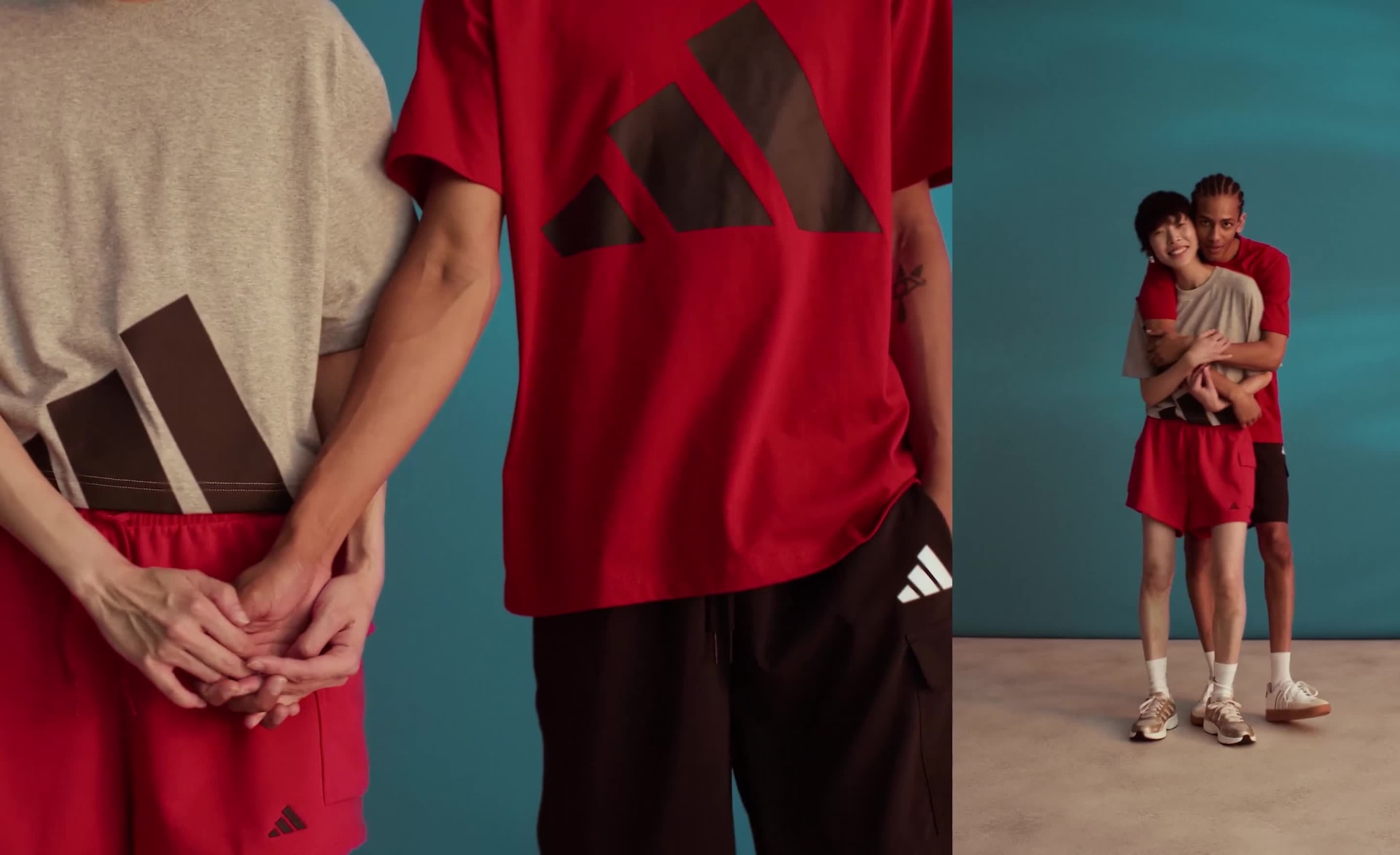 adidas Essentials Big Logo Tee - Red | adidas Singapore