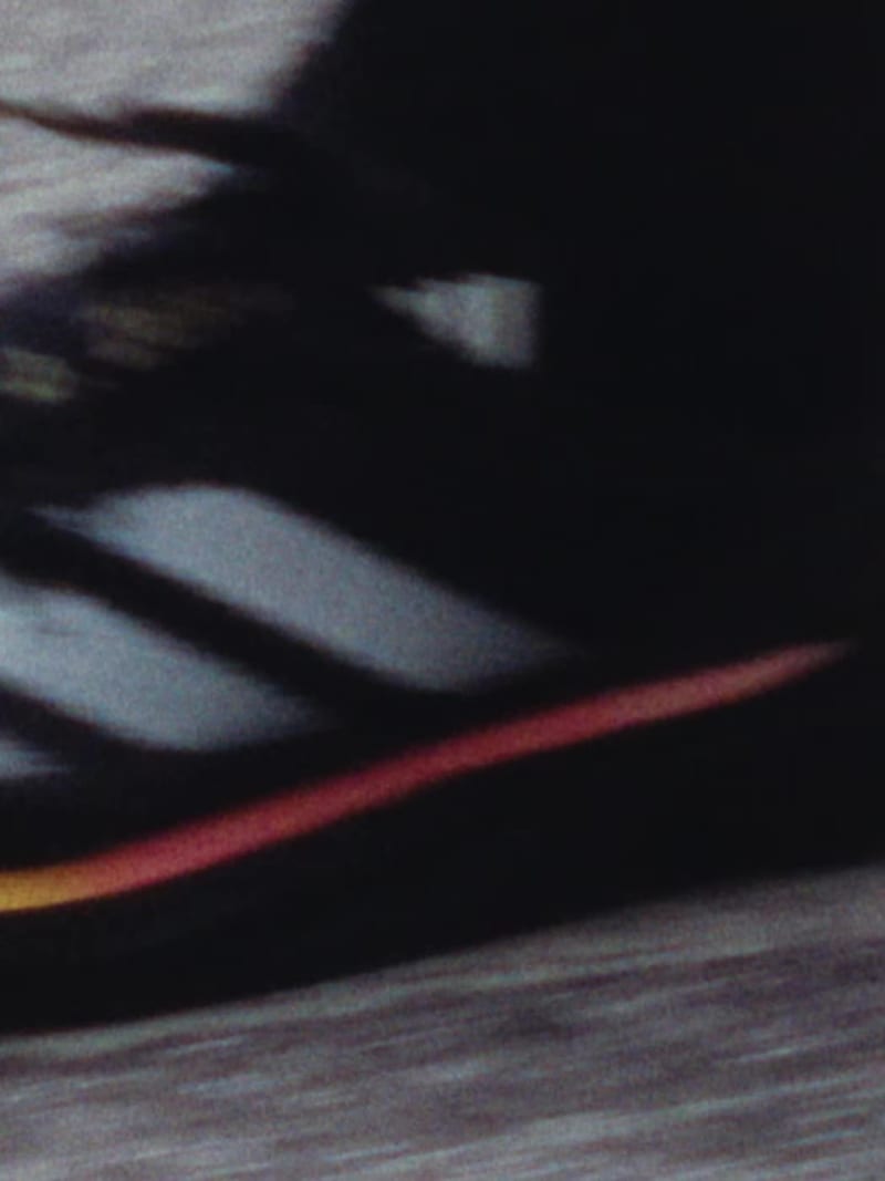 close up of adizero shoe