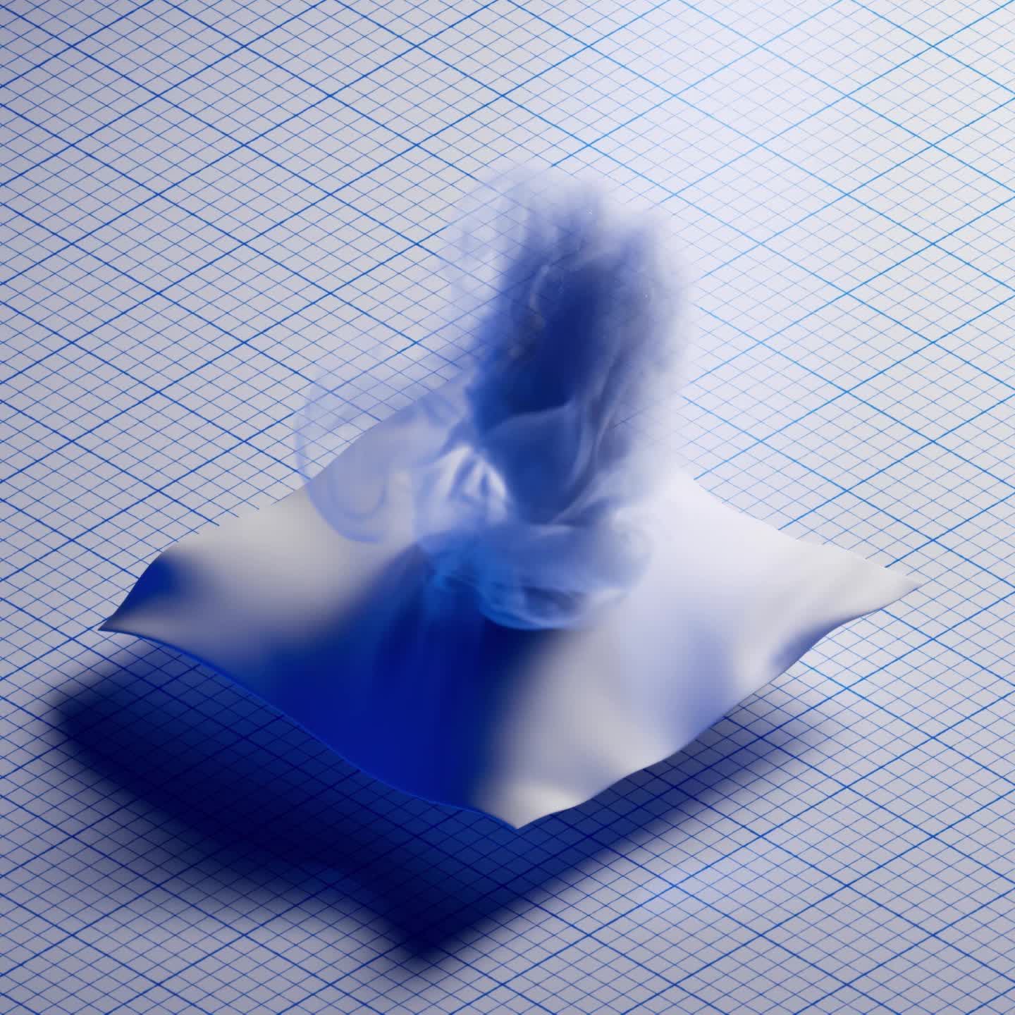 A cloud placed on a small white pillow.